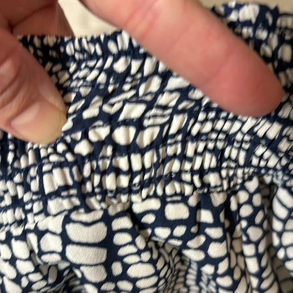 Eight Sixty Women's Printed Navy and White Wide-Leg Pant size S - Picture 9 of 10